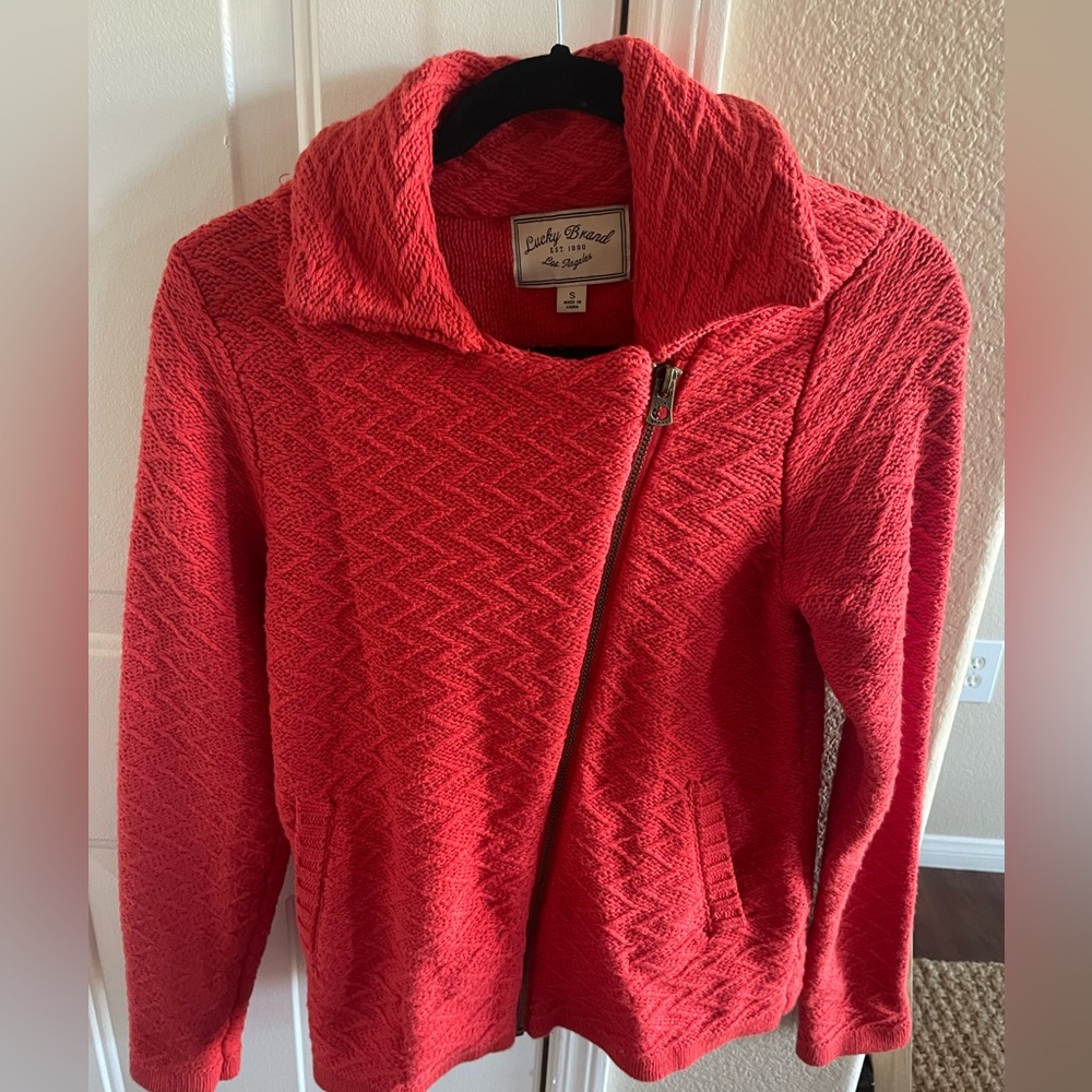 Lucky Brand Sweater Moto Jacket